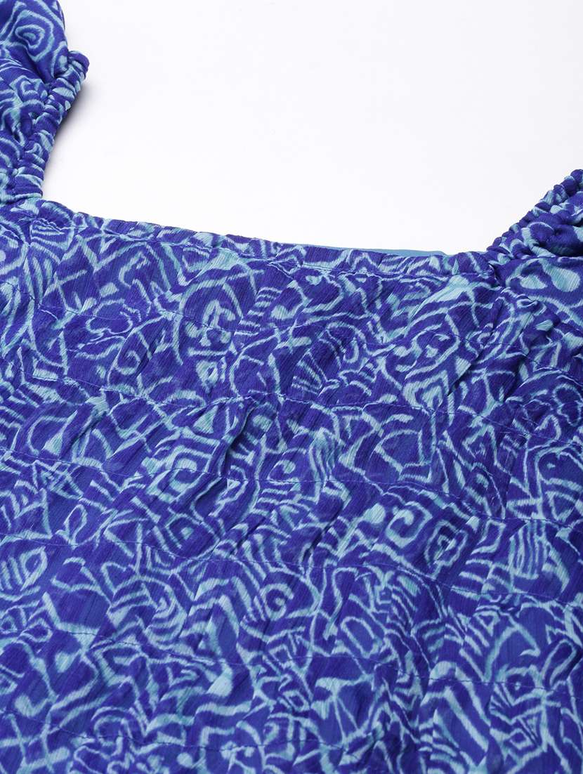 women square neck printed fit & flare ethnic dress - 21729707 -  Standard Image - 6