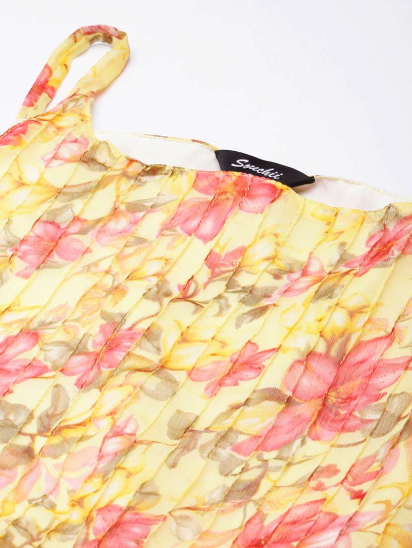 women round neck printed tiered ethnic dress - 21729735 -  Standard Image - 6