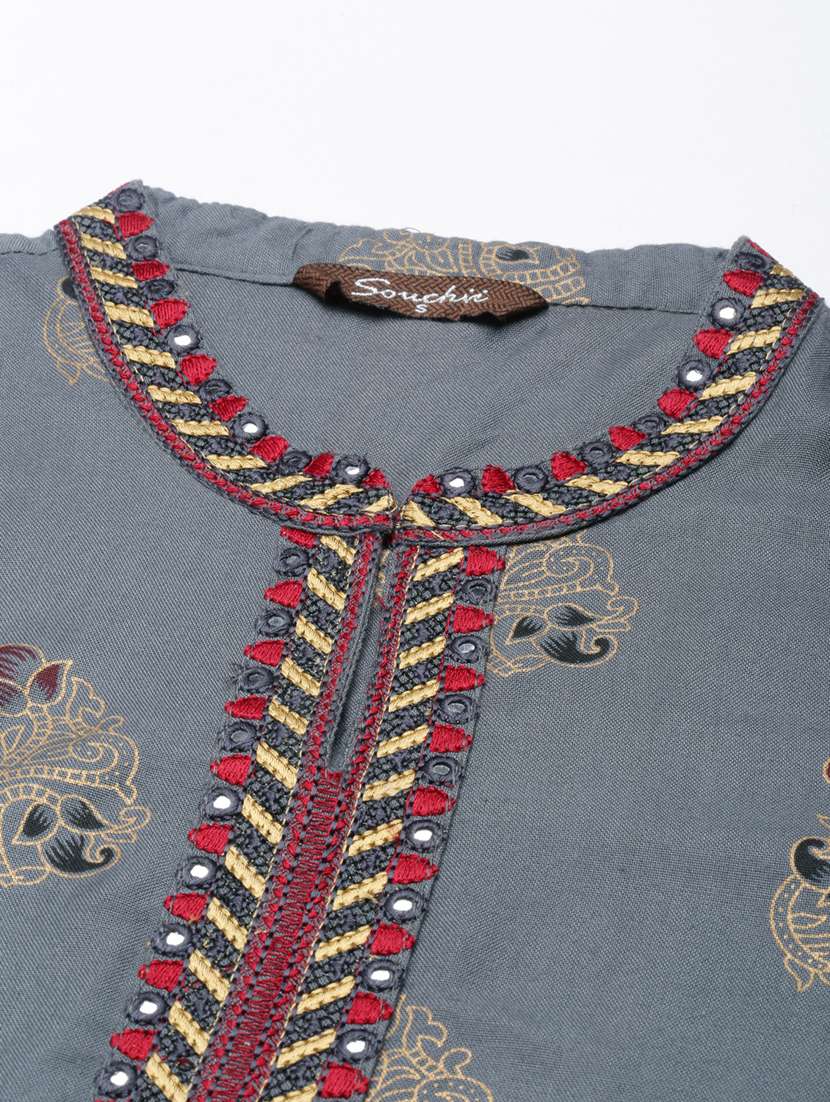 women three quarter sleeve straight kurta - 21729773 -  Standard Image - 6