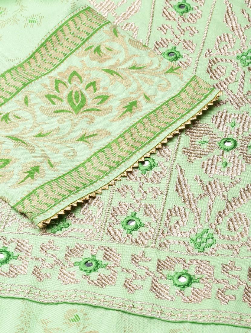 women green three quarter sleeve anarkali kurta - 21729777 - Standard Image - 6