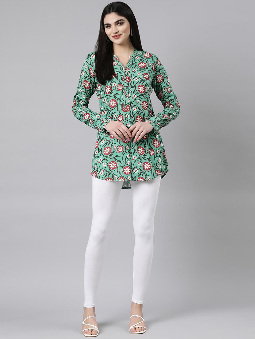 women solid mid rise legging - 21729817 - Standard Image - 4