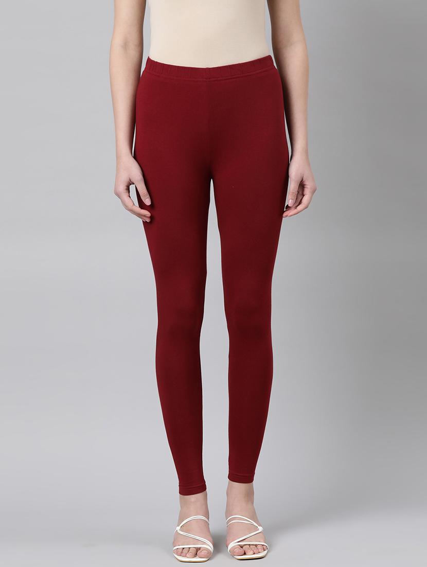 women solid high rise ankle length leggings - 21729818 - Zoom Image - 0