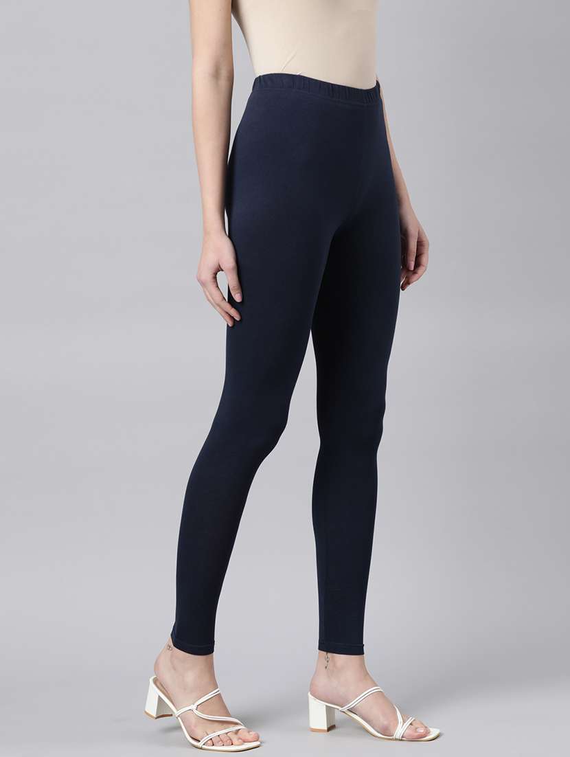 women solid high rise ankle length leggings - 21729819 -  Standard Image - 1