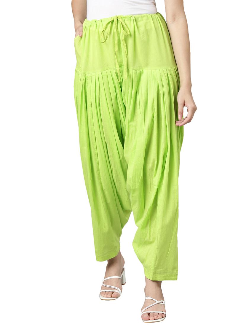 women green solid patiyala salwar - 21729833 -  Zoom Image - 0