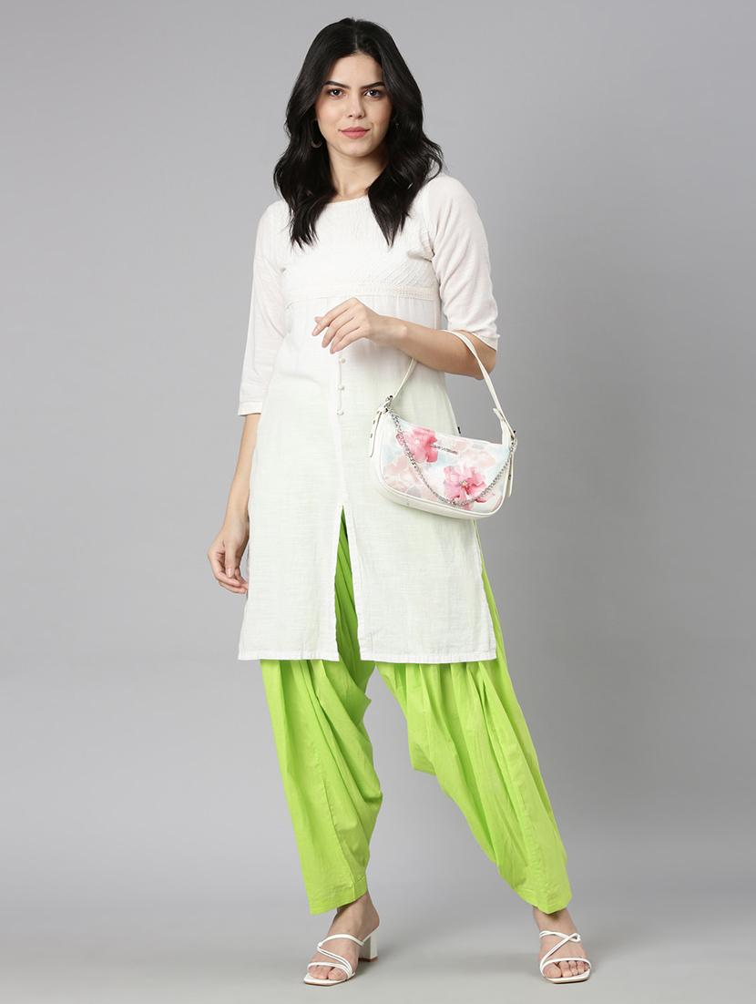women green solid patiyala salwar - 21729833 - Standard Image - 4