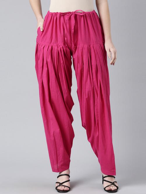 women pink solid patiyala salwar - 21729835 - Standard Image - 0