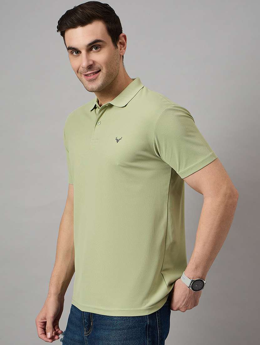 men slim fit plain polo t-shirt