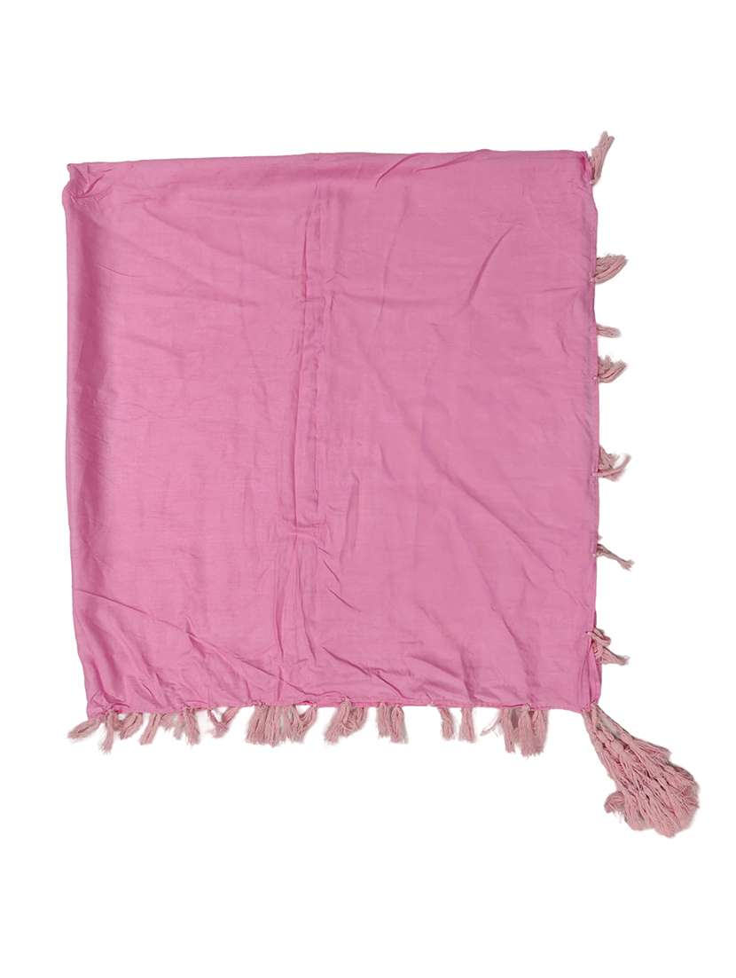 women pack of 2 plain tassel detailed scarves - 21730152 -  Standard Image - 4