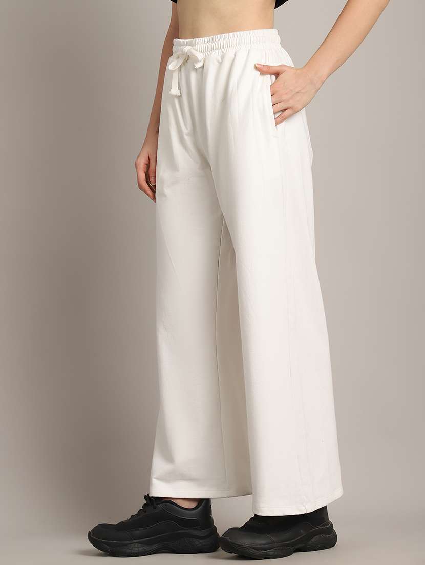 women solid high rise relaxed fit track pant - 21730165 -  Standard Image - 1