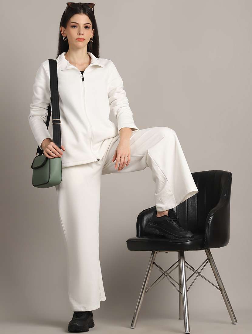 women solid high rise relaxed fit track pant - 21730165 -  Standard Image - 4