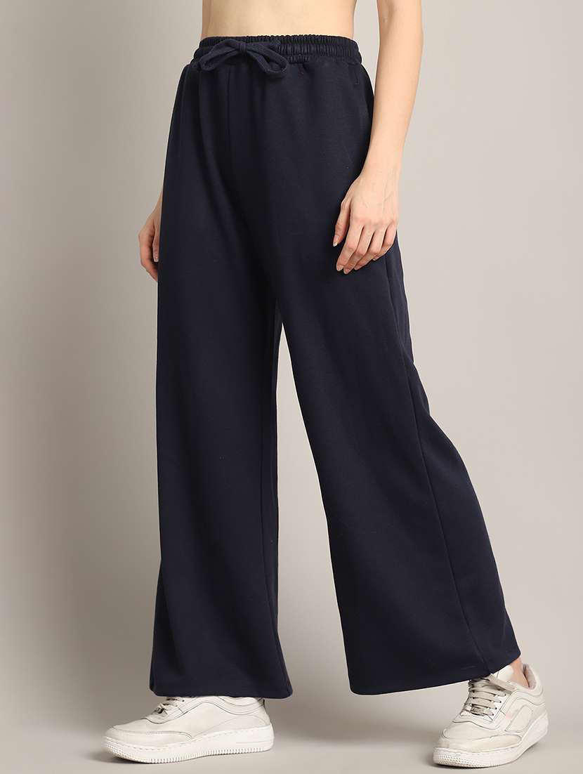 women solid high rise relaxed fit track pant - 21730168 -  Standard Image - 1