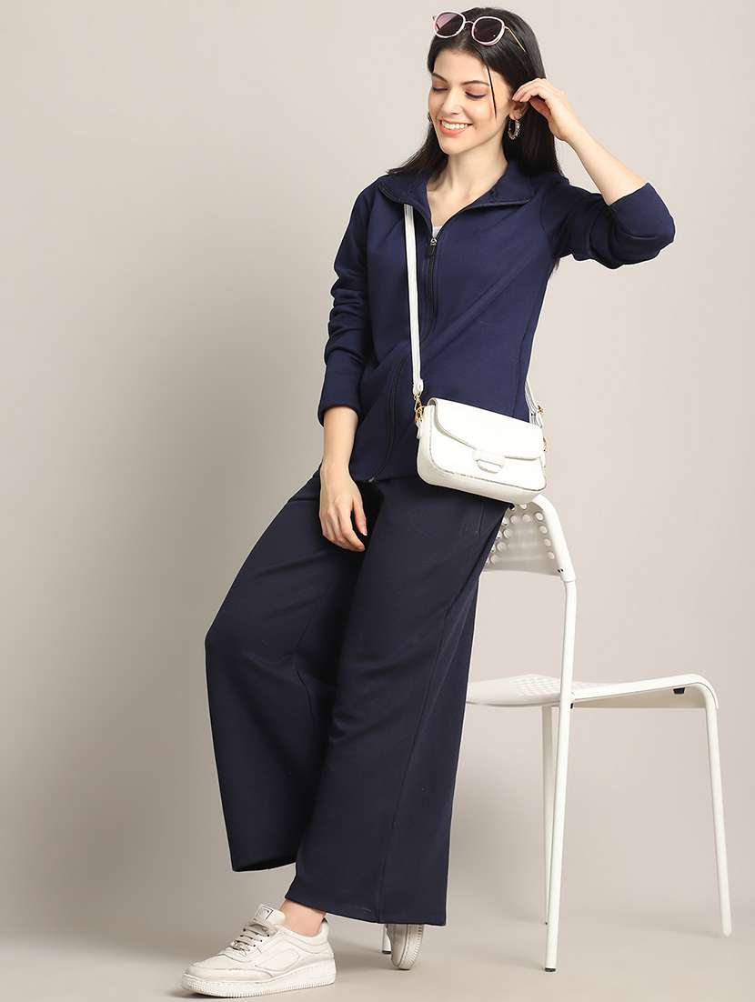 women solid high rise relaxed fit track pant - 21730168 -  Standard Image - 4