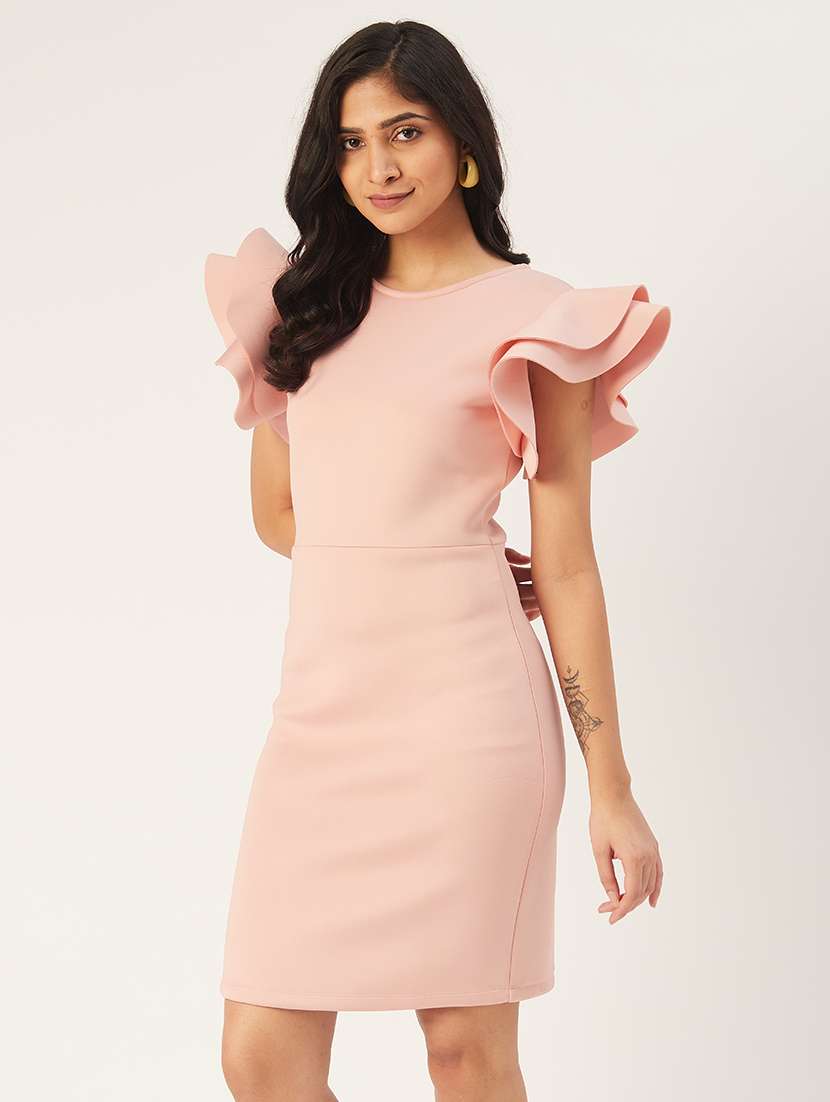 women solid sheath dress - 21730286 -  Standard Image - 1