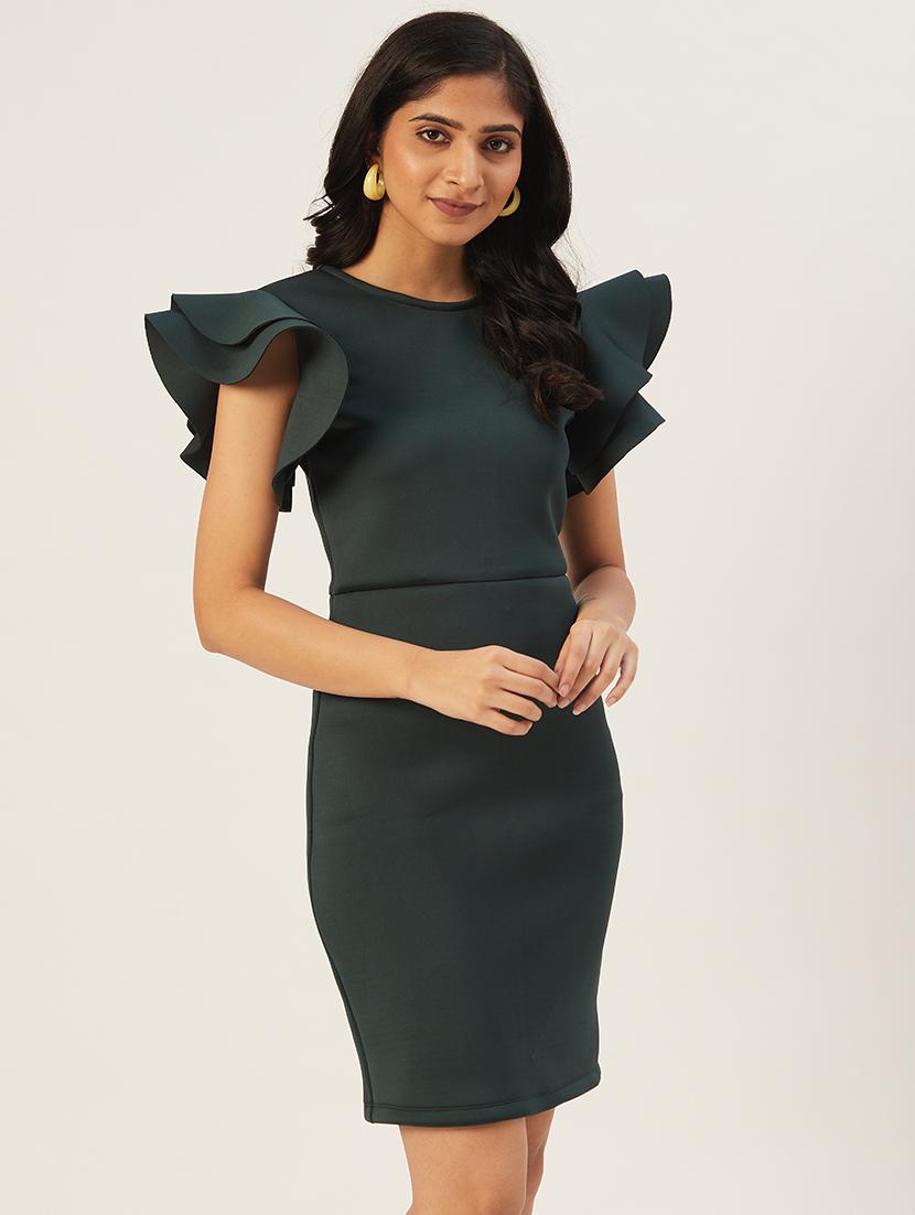 women solid sheath dress - 21730287 - Standard Image - 1