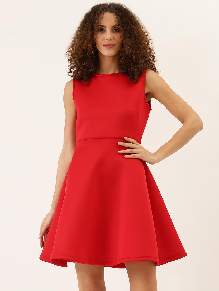 women solid a-line dress - 21730288 - Zoom Image - 0