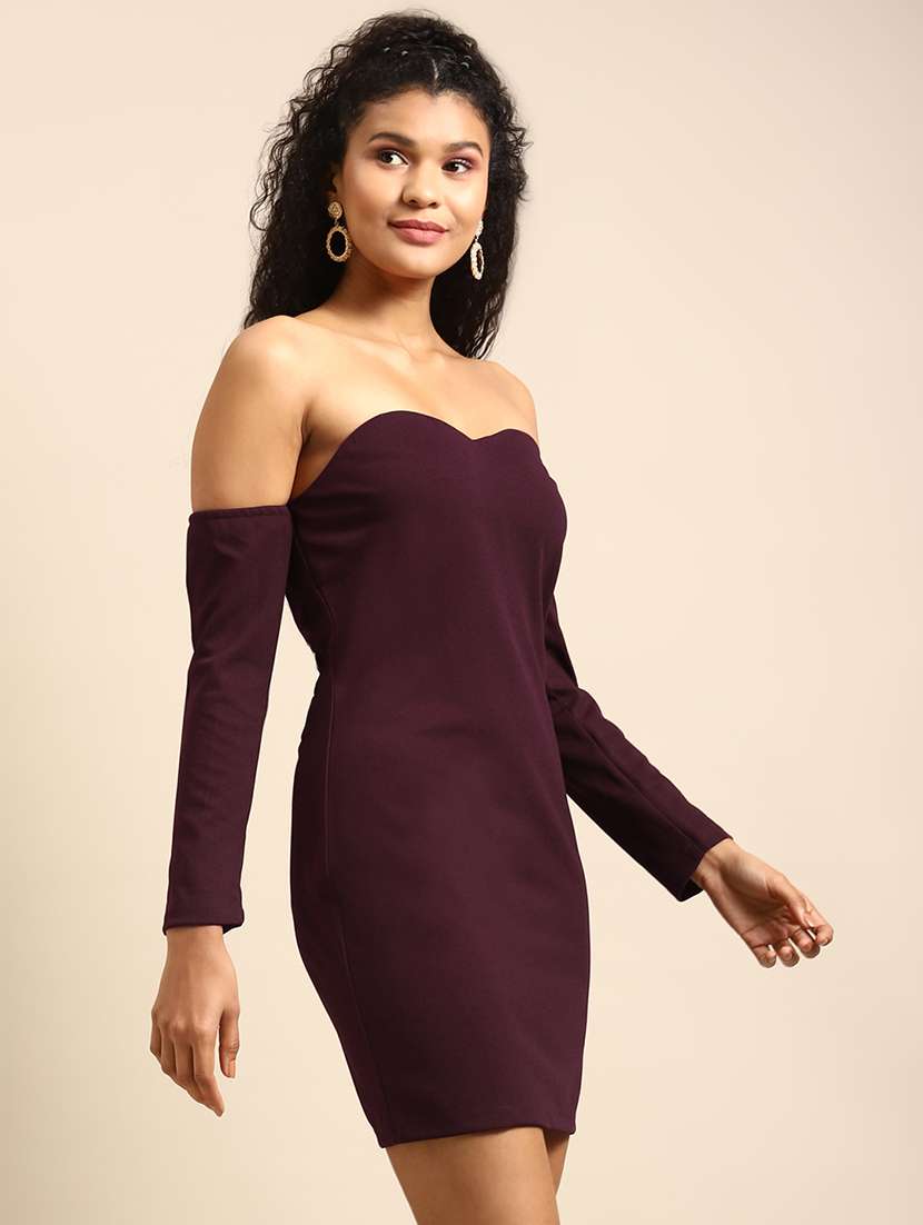 women solid sheath dress - 21730305 - Standard Image - 1