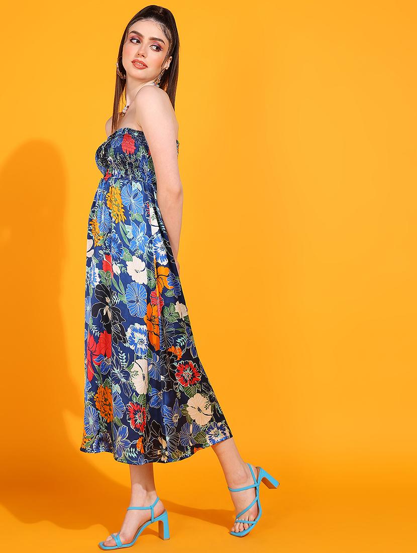 women printed a-line dress - 21730332 - Standard Image - 1