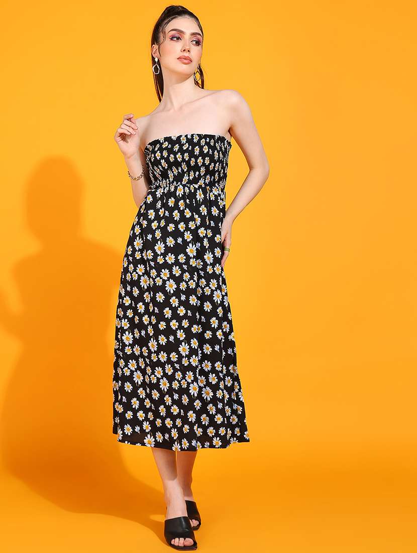 women printed a-line dress - 21730341 -  Zoom Image - 0