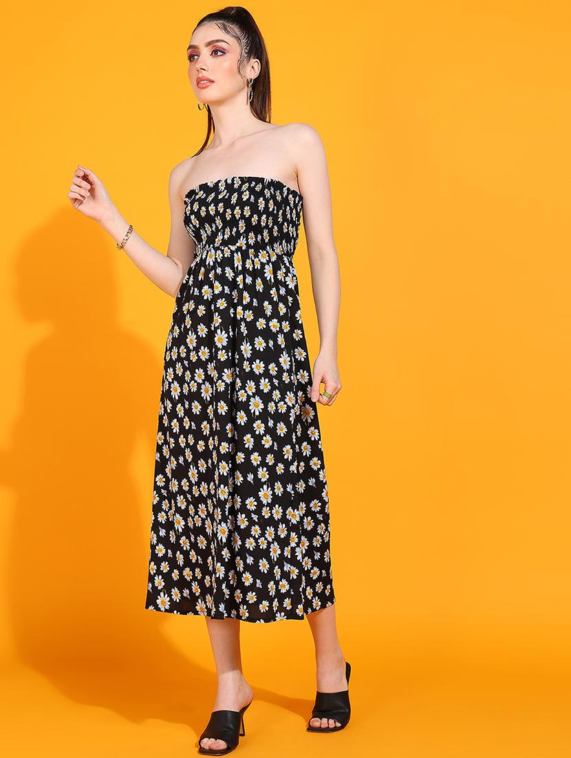 women printed a-line dress - 21730341 -  Standard Image - 1