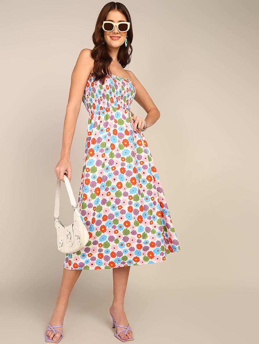 women printed a-line dress - 21730348 -  Zoom Image - 0