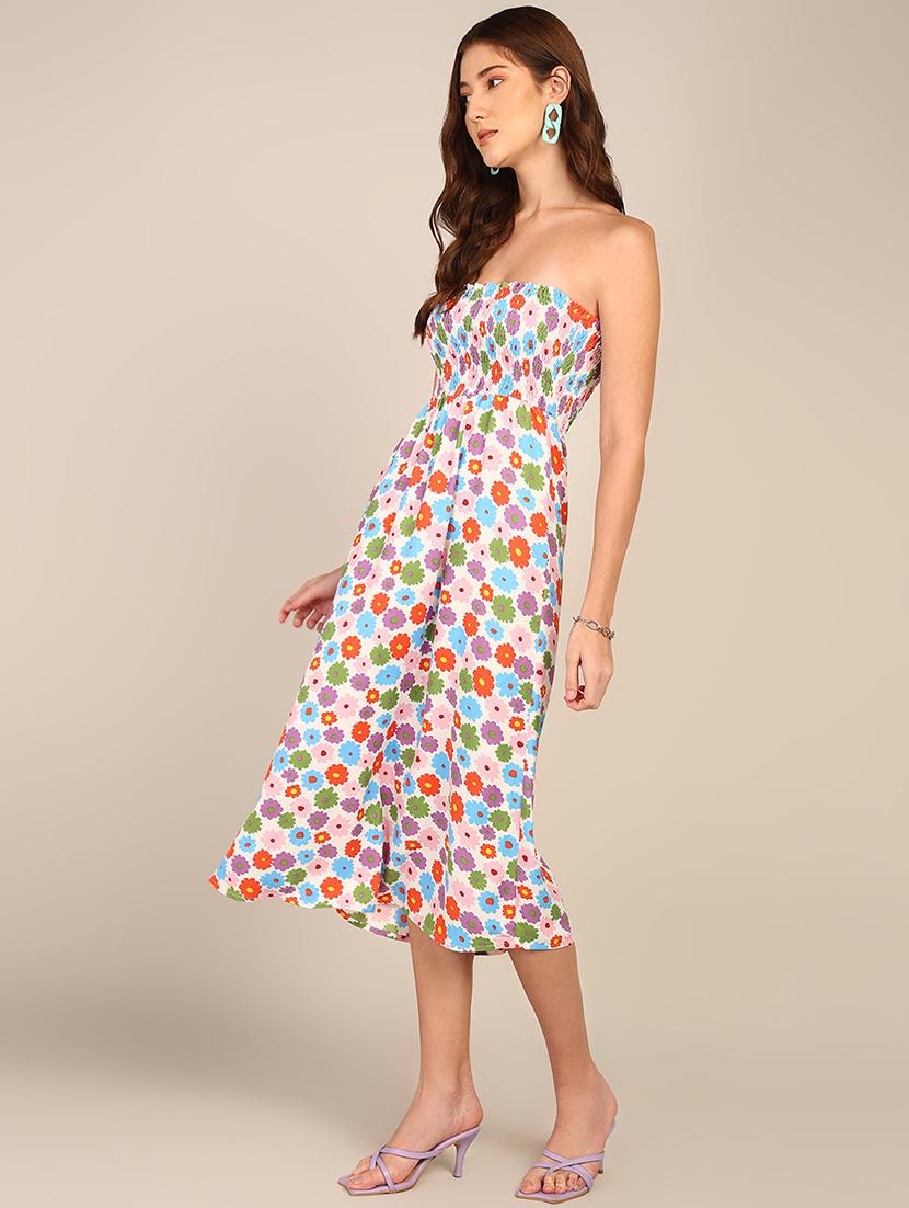 women printed a-line dress - 21730348 -  Standard Image - 1