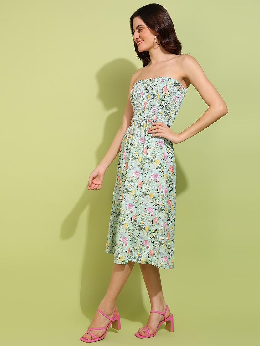 women printed a-line dress - 21730359 - Standard Image - 1