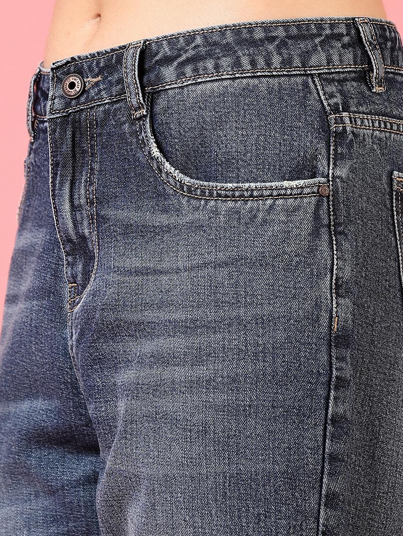 women distressed mid rise bootcut jean - 21730409 - Standard Image - 4