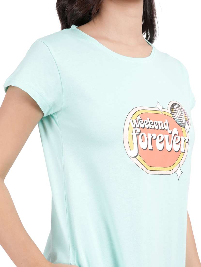 women printed round neck sleepshirt - 21730652 -  Standard Image - 6