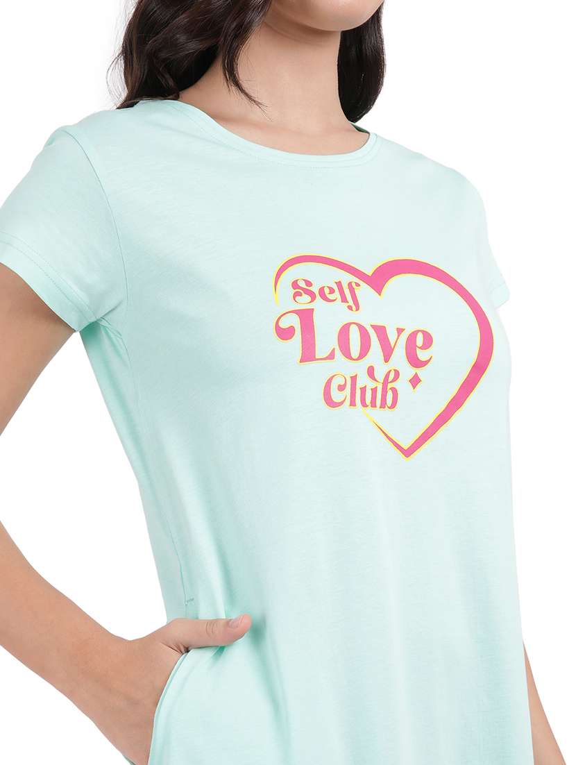 women printed round neck sleepshirt - 21730657 -  Standard Image - 6