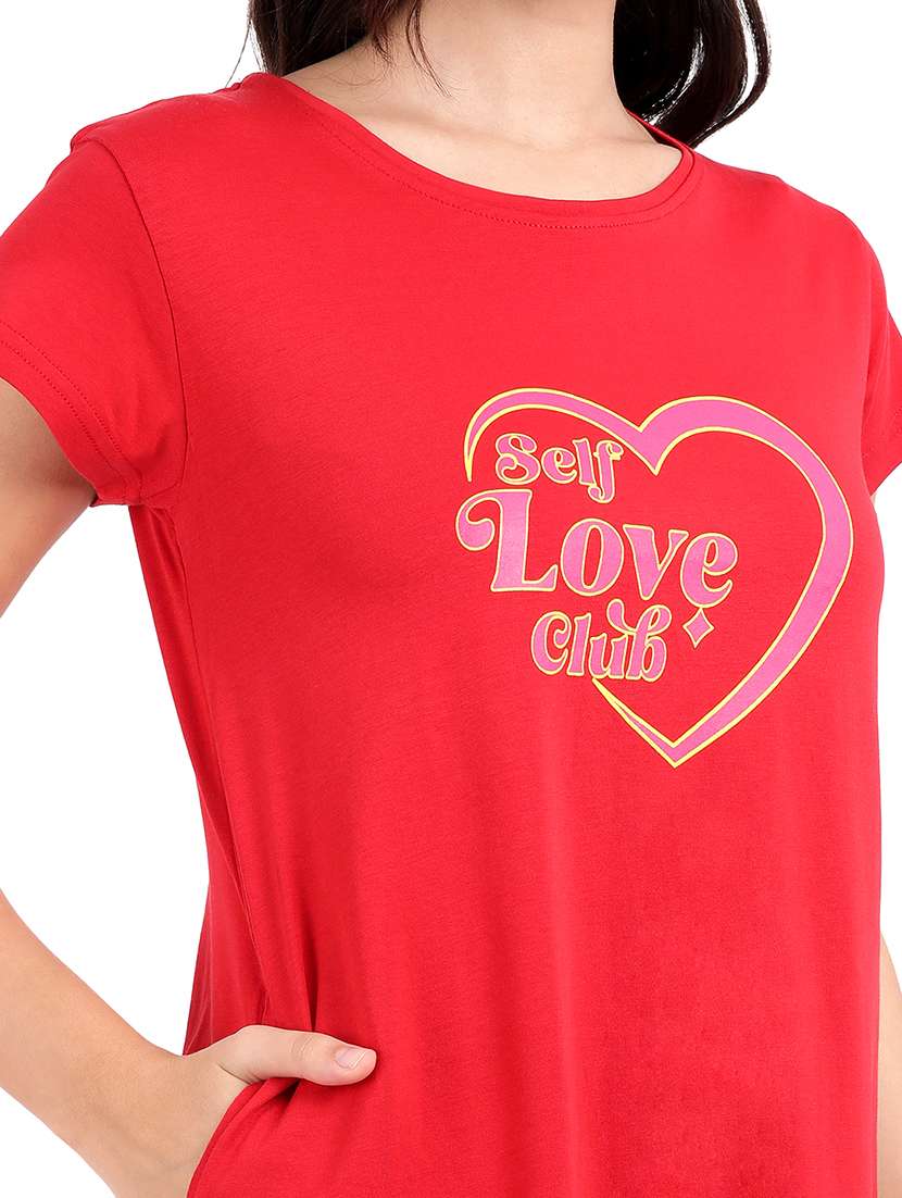 women printed round neck sleepshirt - 21730658 -  Standard Image - 6