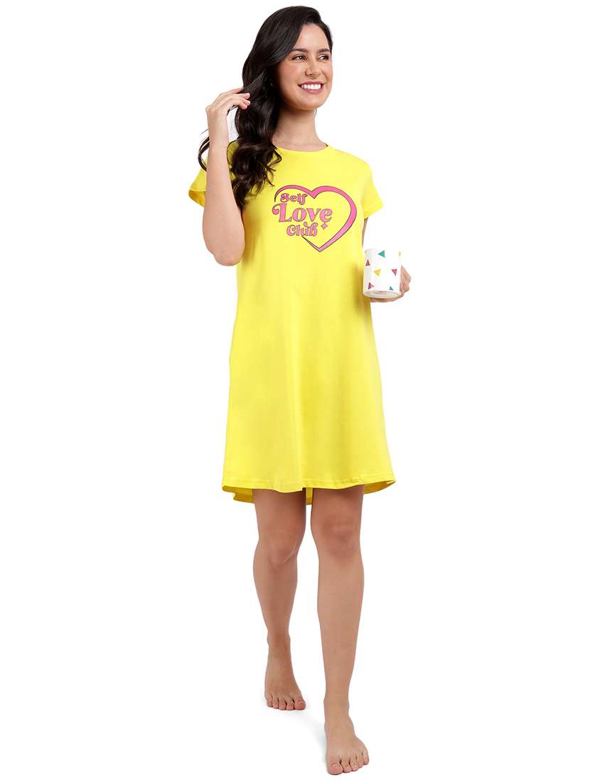 women printed round neck sleepshirt - 21730659 -  Standard Image - 4