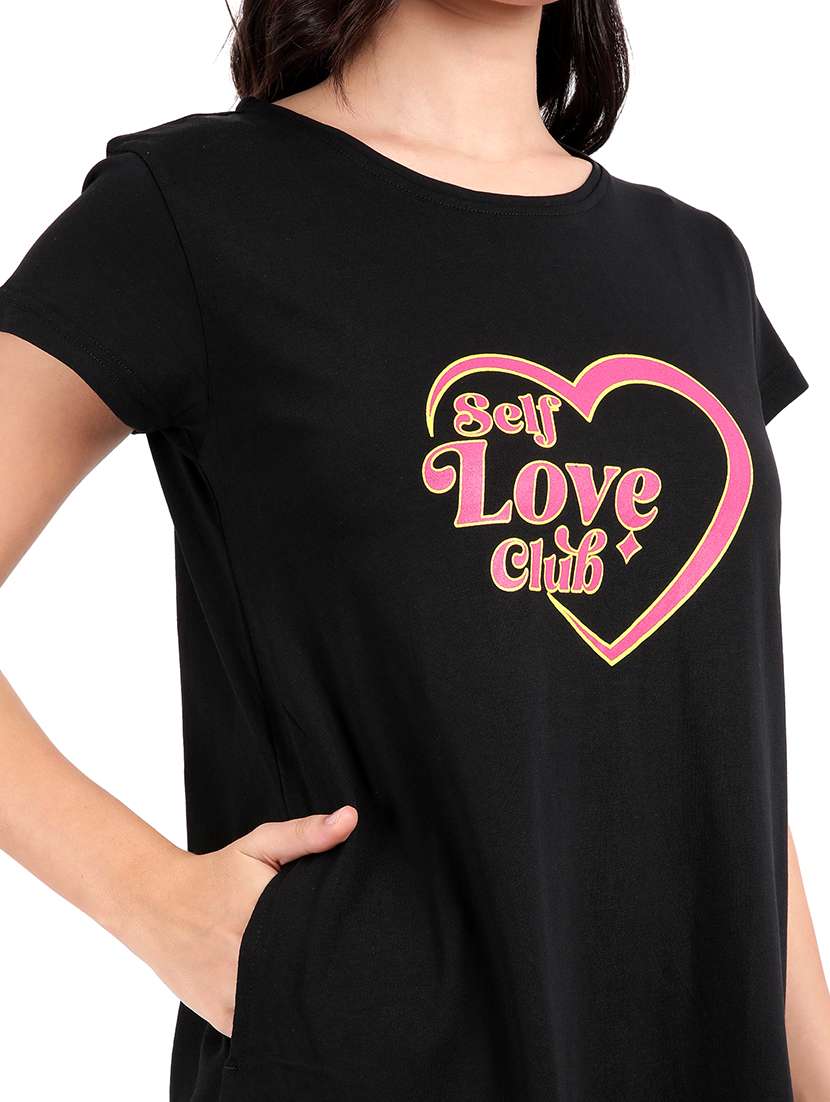 women printed round neck sleepshirt - 21730661 -  Standard Image - 6