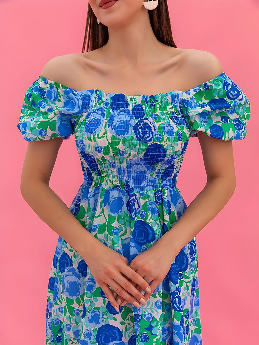 women floral print fit & flare dress - 21730682 - Standard Image - 4