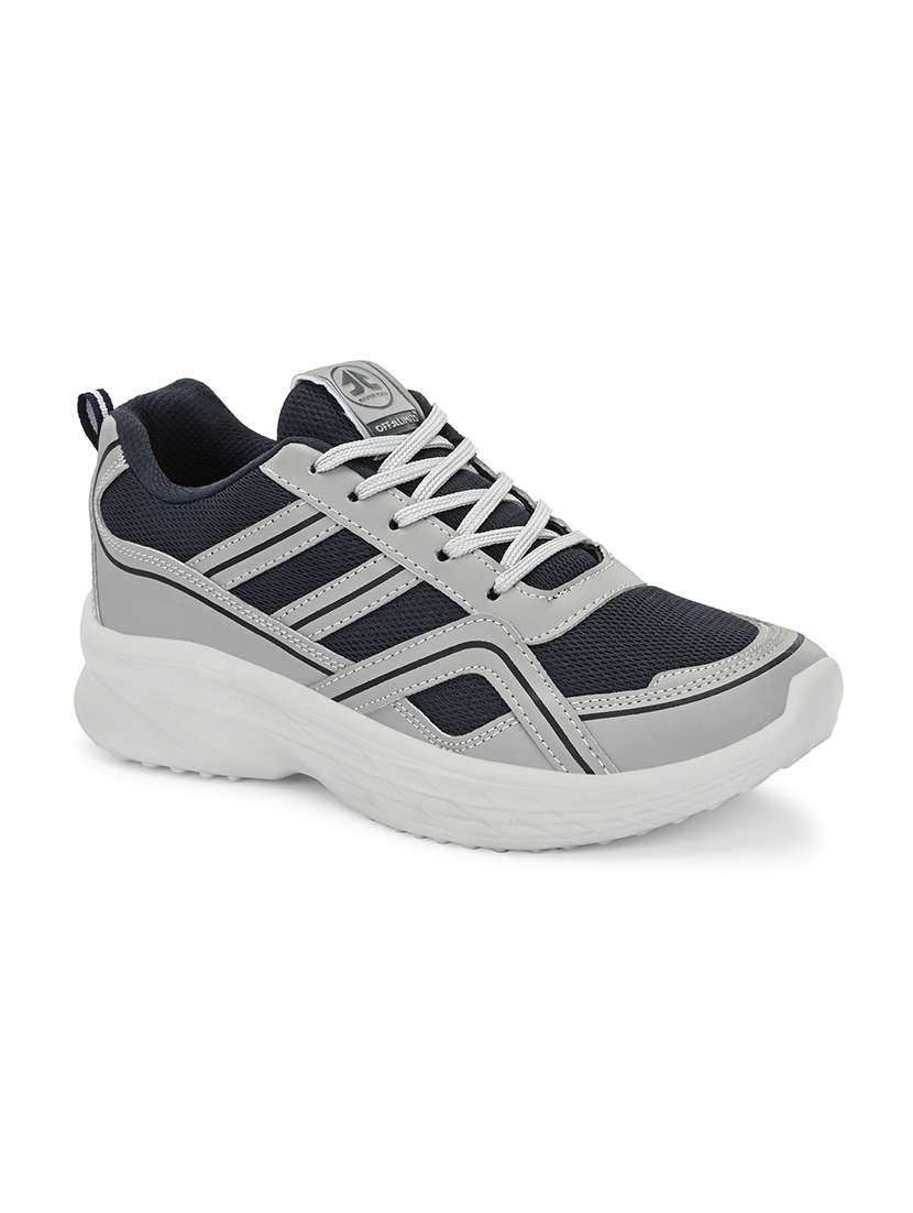 men solid grey sport shoes - 21730711 -  Standard Image - 1