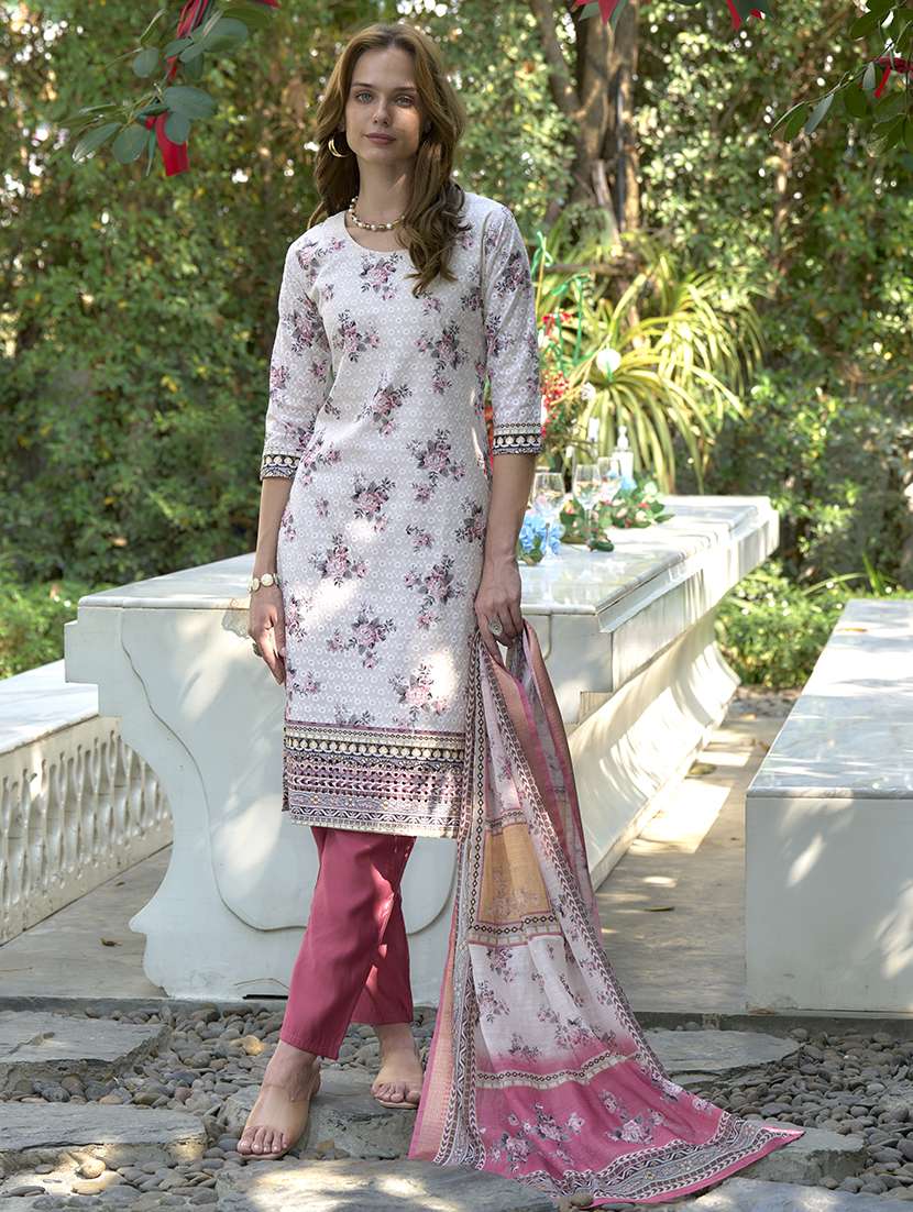 women floral kurta pant set with dupatta - 21730750 -  Standard Image - 1
