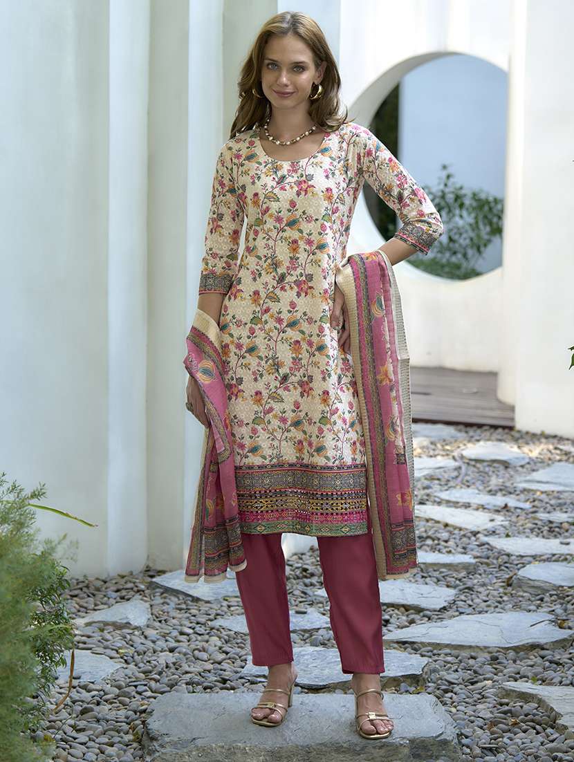 women floral kurta pant set with dupatta - 21730753 -  Standard Image - 1
