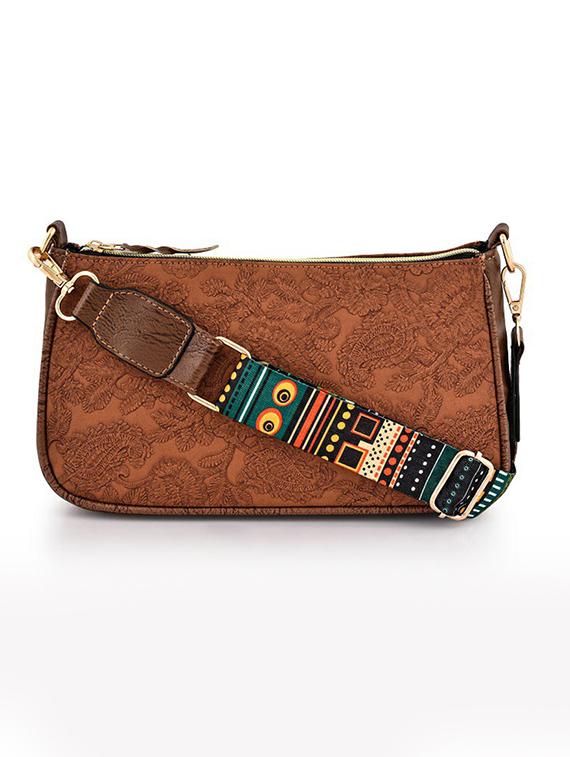 women tan printed sling bag - 21730815 -  Zoom Image - 0