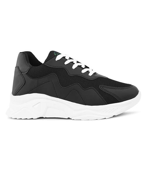 women black lace-up casual shoes - 21730832 - Standard Image - 0