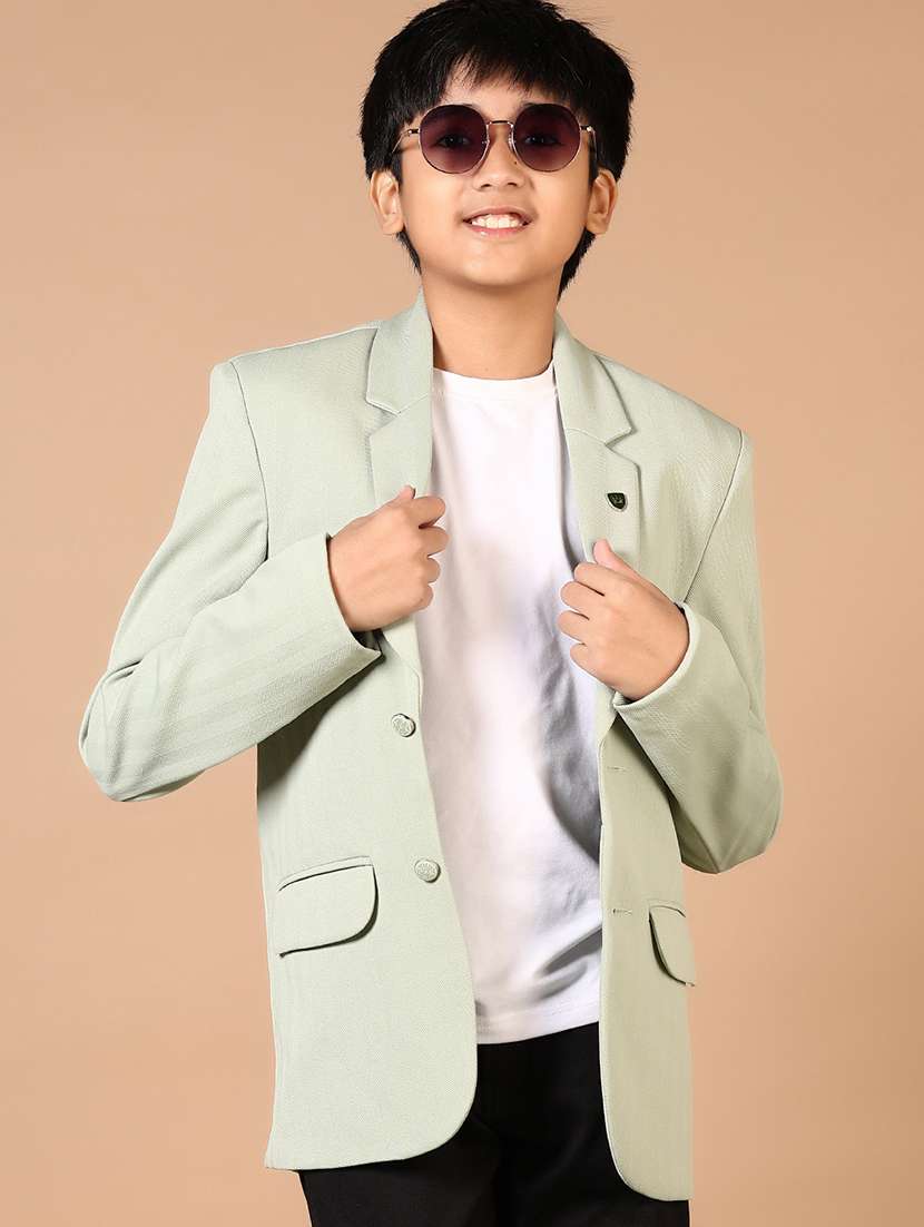 boys solid long sleeve blazer  - 21730855 -  Standard Image - 1