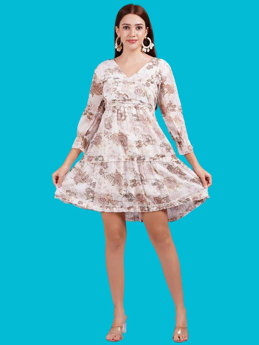 women floral print tiered dress - 21731054 - Standard Image - 1