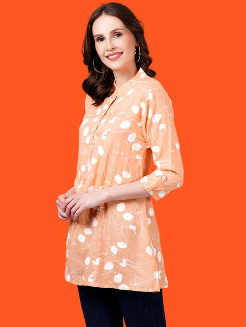 women mandarin neck printed a-line kurti  - 21731122 -  Standard Image - 0