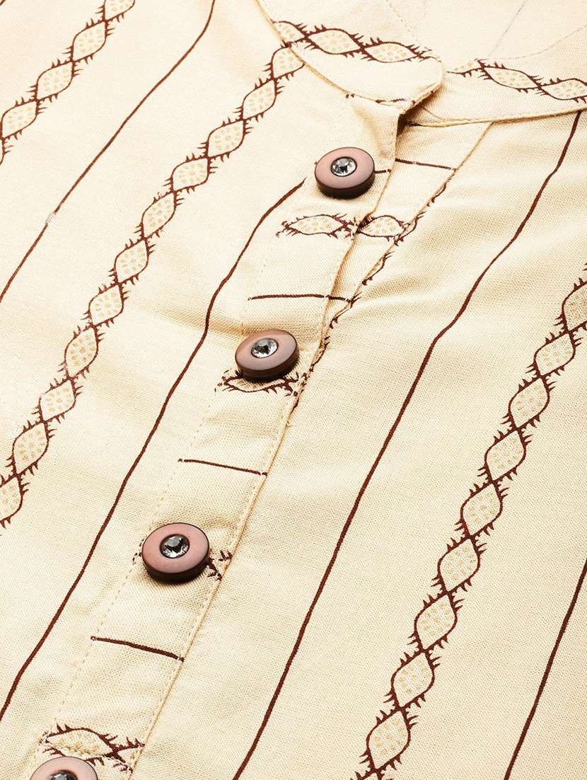 women mandarin neck printed regular top - 21731145 -  Standard Image - 4