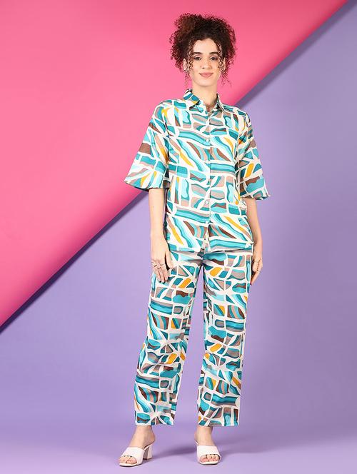 women printed co-ord - 21731194 - Standard Image - 0