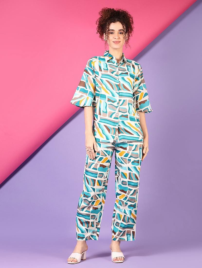 women printed co-ord - 21731194 - Zoom Image - 0