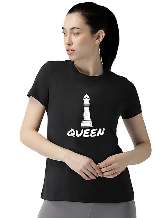 women front print short sleeve t-shirt - 21731232 - Zoom Image - 0
