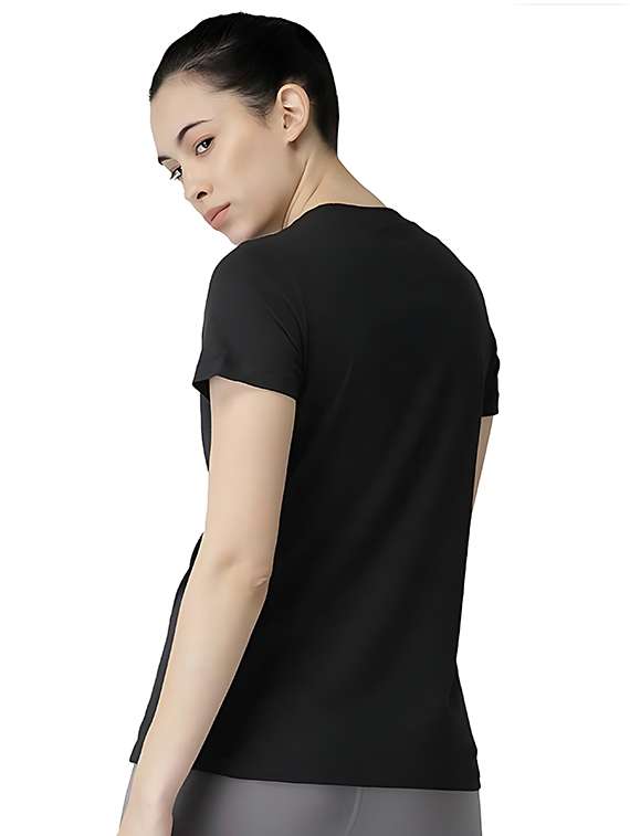 women front print short sleeve t-shirt - 21731233 - Standard Image - 1
