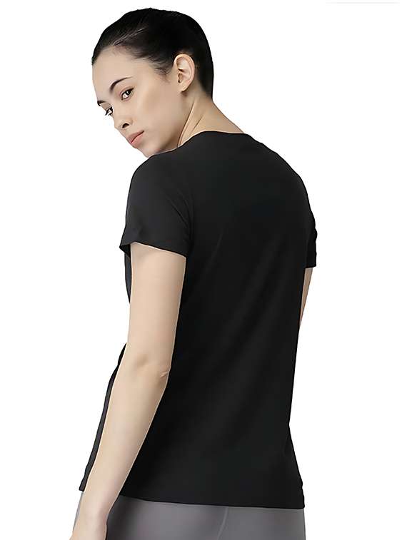 women front print short sleeve t-shirt - 21731234 - Standard Image - 1