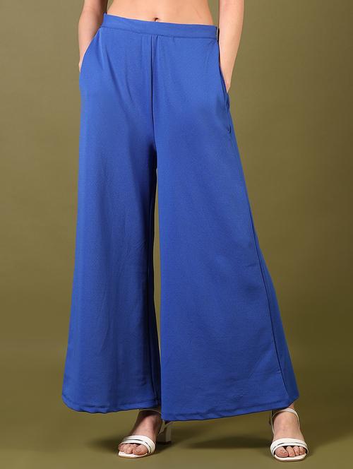 women mid rise solid straight trouser - 21731287 - Standard Image - 0