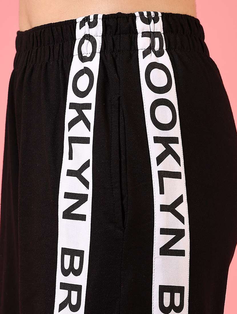 women black typographic top and trouser co-ord set - 21731288 -  Standard Image - 4