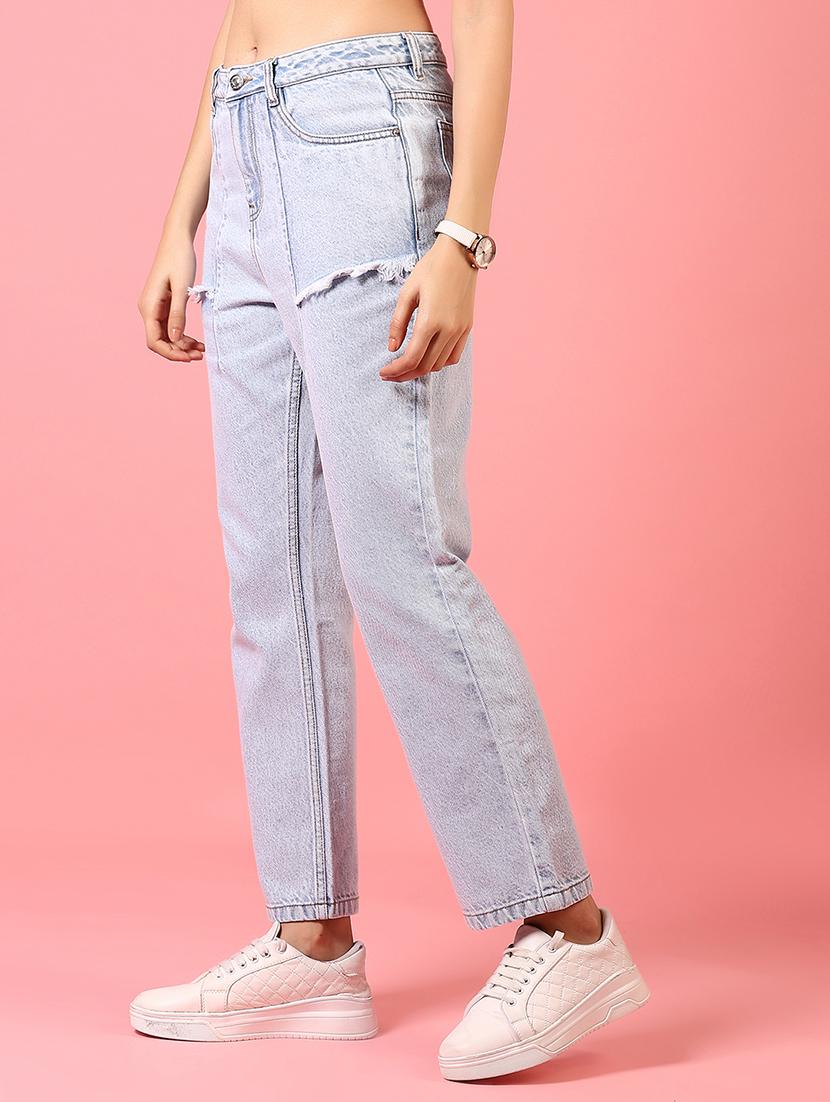 women mid rise distressed jeans - 21731298 - Standard Image - 1